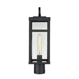 Atlas Dalton 20'' High Outdoor Post Light - Sleek Textured Black Fixture for Pathways & Entryways OL11256-BK