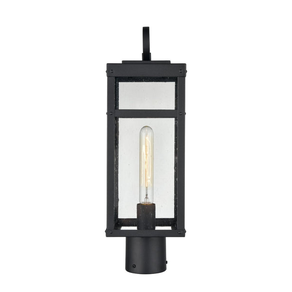 Atlas Dalton 20'' High Outdoor Post Light - Sleek Textured Black Fixture for Pathways & Entryways OL11256-BK
