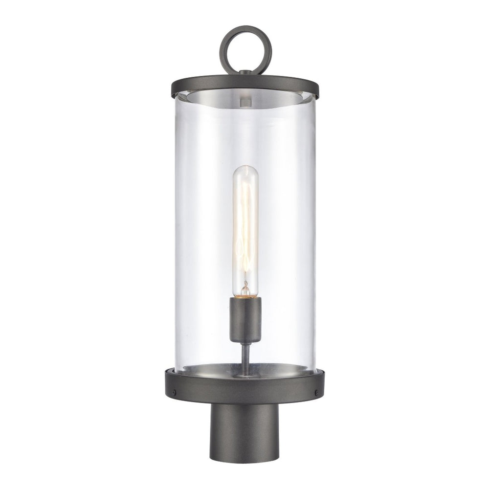 Atlas Hopkins 20.75" Modern 1-Light Outdoor Post Light – Charcoal Black with Durable All-Weather Design OL11264-BK