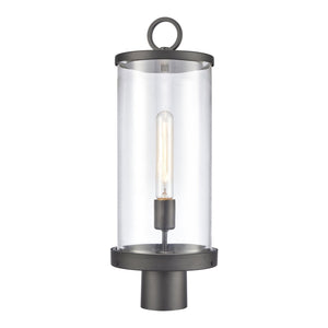 Atlas Hopkins 20.75" Modern 1-Light Outdoor Post Light – Charcoal Black with Durable All-Weather Design OL11264-BK