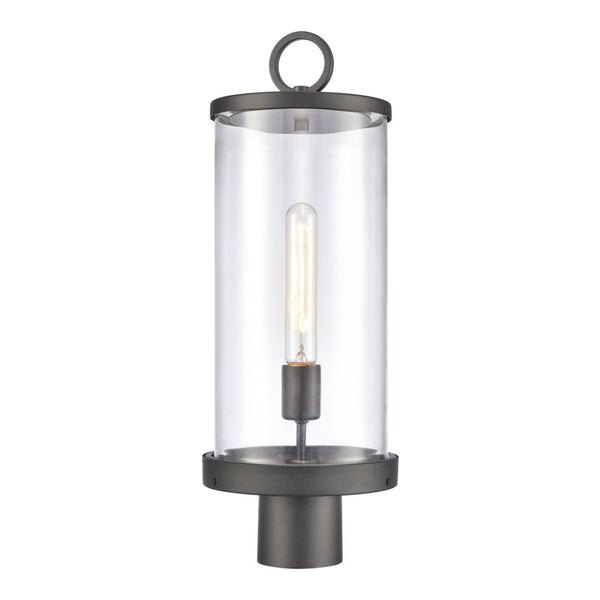 Atlas Hopkins 20.75" Modern 1-Light Outdoor Post Light – Charcoal Black with Durable All-Weather Design OL11264-BK