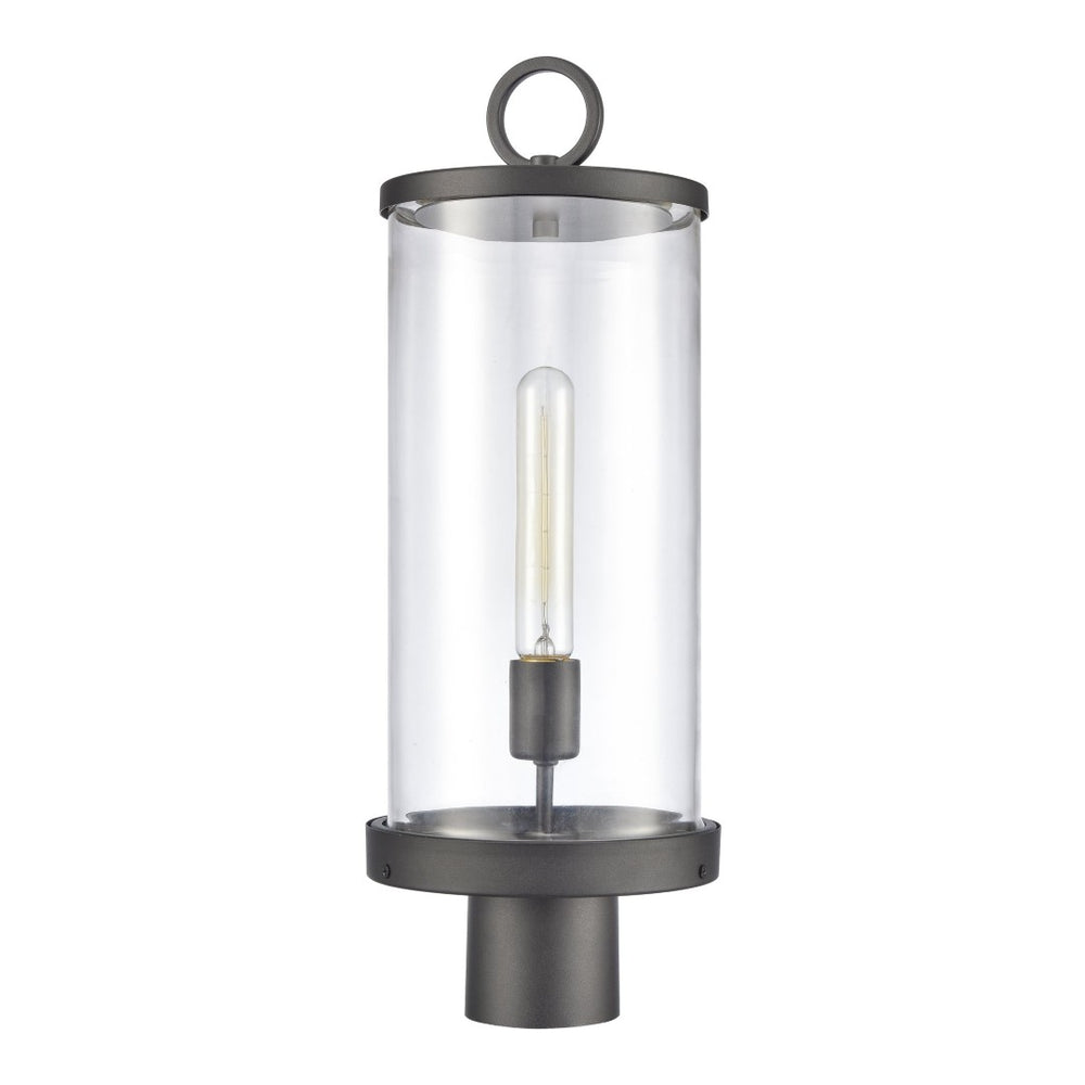 Atlas Hopkins 20.75" Modern 1-Light Outdoor Post Light – Charcoal Black with Durable All-Weather Design OL11264-BK
