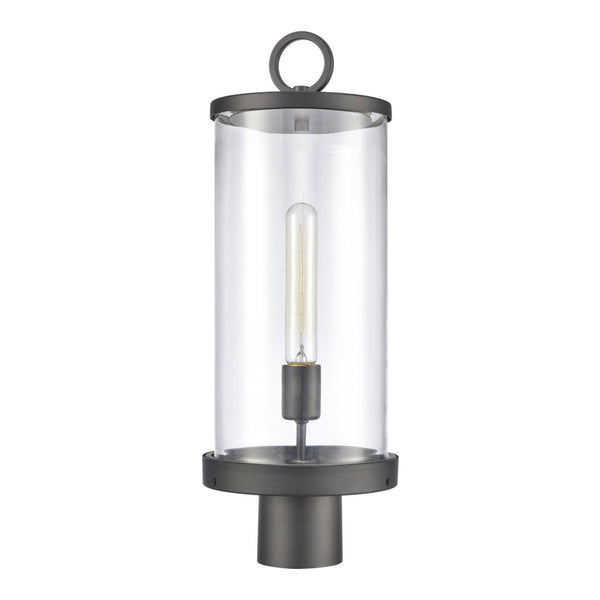 Atlas Hopkins 20.75" Modern 1-Light Outdoor Post Light – Charcoal Black with Durable All-Weather Design OL11264-BK
