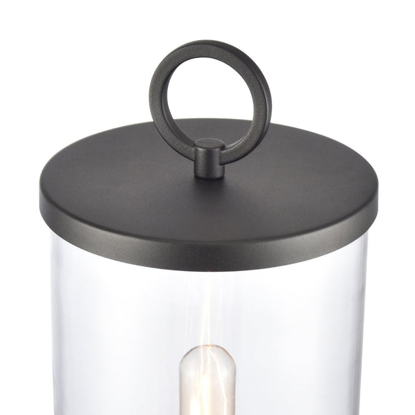 Atlas Hopkins 20.75" Modern 1-Light Outdoor Post Light – Charcoal Black with Durable All-Weather Design OL11264-BK