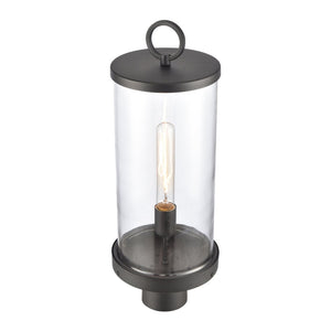 Atlas Hopkins 20.75" Modern 1-Light Outdoor Post Light – Charcoal Black with Durable All-Weather Design OL11264-BK