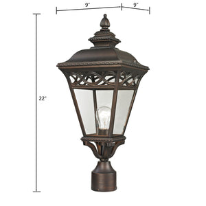 Atlas Mendham 22'' High Outdoor Post Light in Hazelnut Bronze - Stylish, Durable, and Weather-Resistant Illumination OL11269-BZ