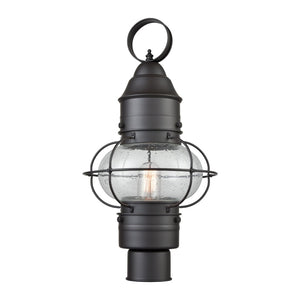 Atlas Onion 19'' High 1-Light Outdoor Post Light - Timeless Seeded Glass Design for Charming Illumination Oil Rubbed Bronze OL11272-BZ