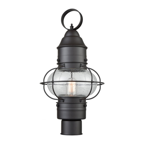 Atlas Onion 19'' High 1-Light Outdoor Post Light - Timeless Seeded Glass Design for Charming Illumination Oil Rubbed Bronze OL11272-BZ