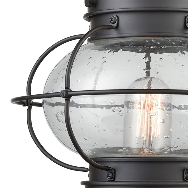 Atlas Onion 19'' High 1-Light Outdoor Post Light - Timeless Seeded Glass Design for Charming Illumination Oil Rubbed Bronze OL11272-BZ