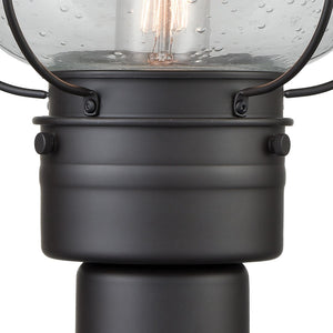 Atlas Onion 19'' High 1-Light Outdoor Post Light - Timeless Seeded Glass Design for Charming Illumination Oil Rubbed Bronze OL11272-BZ