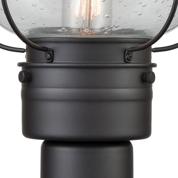 Atlas Onion 19'' High 1-Light Outdoor Post Light - Timeless Seeded Glass Design for Charming Illumination Oil Rubbed Bronze OL11272-BZ