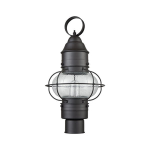 Atlas Onion 19'' High 1-Light Outdoor Post Light - Timeless Seeded Glass Design for Charming Illumination Oil Rubbed Bronze OL11272-BZ