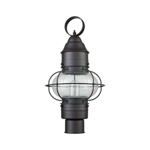 Atlas Onion 19'' High 1-Light Outdoor Post Light - Timeless Seeded Glass Design for Charming Illumination Oil Rubbed Bronze OL11272-BZ