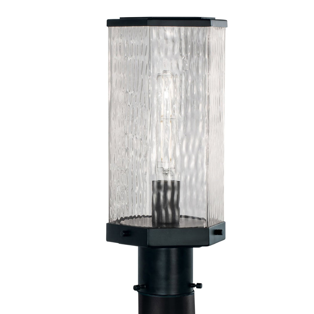 Atlas Polygon 12.75'' High 1-Light Outdoor Post Light - Sleek Matte Black Design for Modern Spaces OL11273-BK