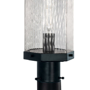 Atlas Polygon 12.75'' High 1-Light Outdoor Post Light - Sleek Matte Black Design for Modern Spaces OL11273-BK