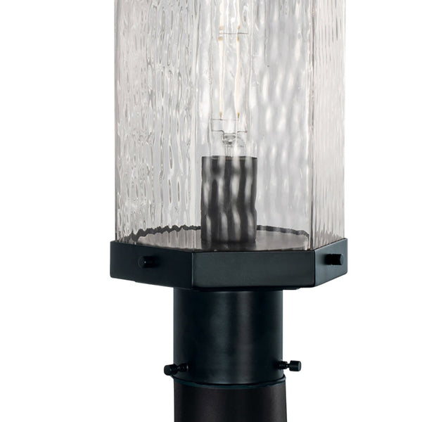 Atlas Polygon 12.75'' High 1-Light Outdoor Post Light - Sleek Matte Black Design for Modern Spaces OL11273-BK