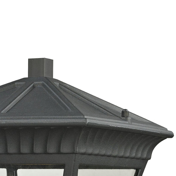 Atlas Ridgewood 15" High Outdoor Post Light - Elegant Matte Black Lantern with Clear Glass Panels OL11274-BK