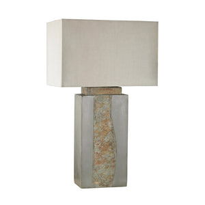 Atlas Musee 32" High Outdoor Table Lamp - Weatherproof Stone Design for Patios, Porches & Sunrooms OL11277-GY