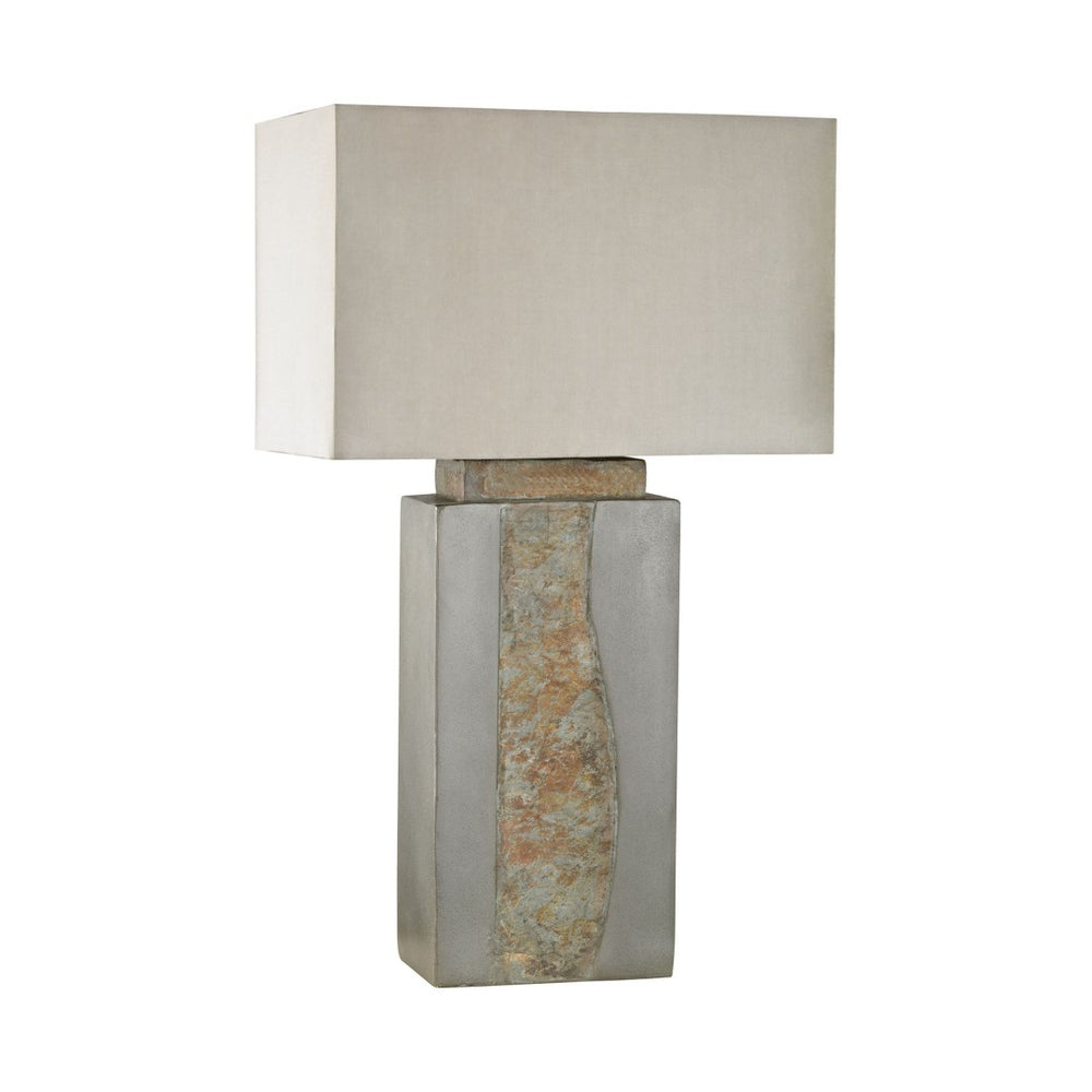 Atlas Musee 32" High Outdoor Table Lamp - Weatherproof Stone Design for Patios, Porches & Sunrooms OL11277-GY