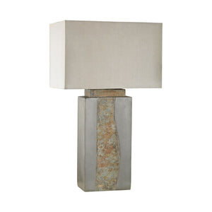 Atlas Musee 32" High Outdoor Table Lamp - Weatherproof Stone Design for Patios, Porches & Sunrooms OL11277-GY