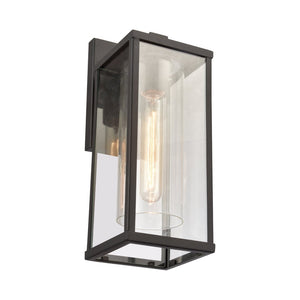 Atlas Augusta 1-Light Outdoor Sconce - Elegant Lantern Design for Entryways and Patios, Weather Resistant Matte Black 5'' OL11288-BK