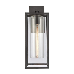 Atlas Augusta 1-Light Outdoor Sconce - Elegant Lantern Design for Entryways and Patios, Weather Resistant Matte Black 7'' OL11290-BK