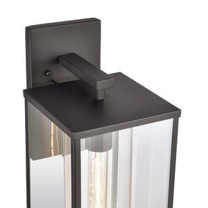 Atlas Augusta 1-Light Outdoor Sconce - Elegant Lantern Design for Entryways and Patios, Weather Resistant Matte Black 7'' OL11290-BK