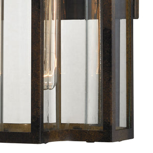 Atlas Bianca Outdoor Sconce - Elegant 1-Light Fixture with Curved Seeded Glass for Timeless Charm Hazelnut Bronze 8'' OL11291-BZ