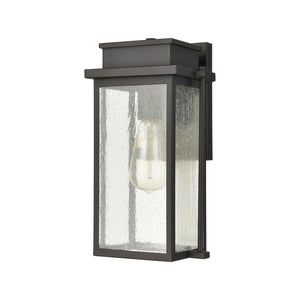 Atlas Braddock 17'' High 2-Light Outdoor Sconce - Elegant Urban Design with Warm Seeded Glass Illumination Architectural Bronze 8'' OL11292-BZ