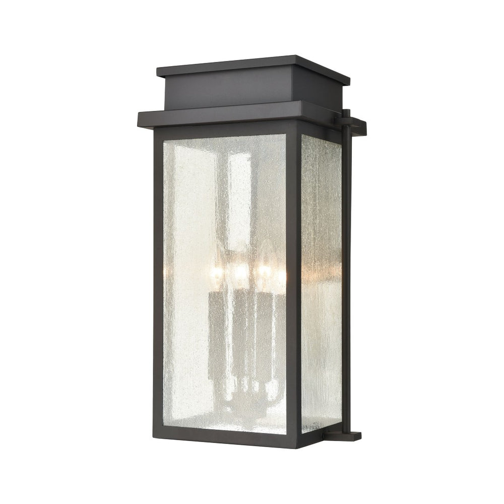 Atlas Braddock 17'' High 2-Light Outdoor Sconce - Elegant Urban Design with Warm Seeded Glass Illumination Architectural Bronze 12'' OL11293-BZ