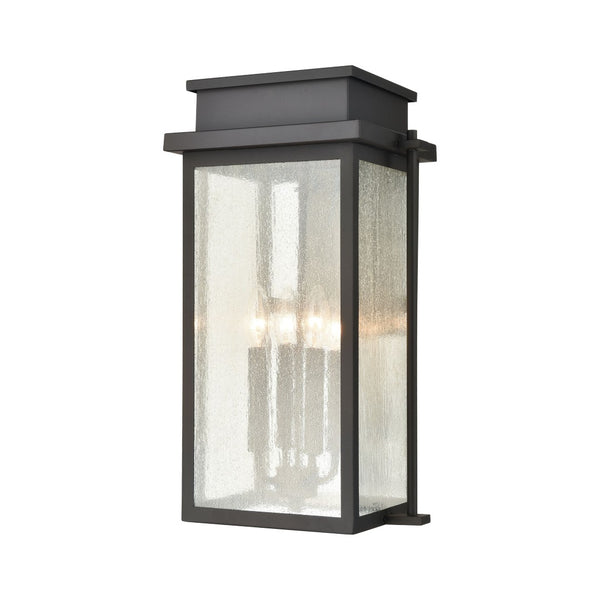 Atlas Braddock 17'' High 2-Light Outdoor Sconce - Elegant Urban Design with Warm Seeded Glass Illumination Architectural Bronze 12'' OL11293-BZ