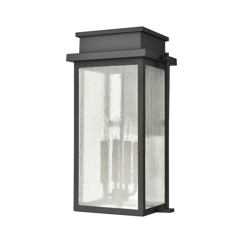 Atlas Braddock 17'' High 2-Light Outdoor Sconce - Elegant Urban Design with Warm Seeded Glass Illumination Architectural Bronze 12'' OL11293-BZ