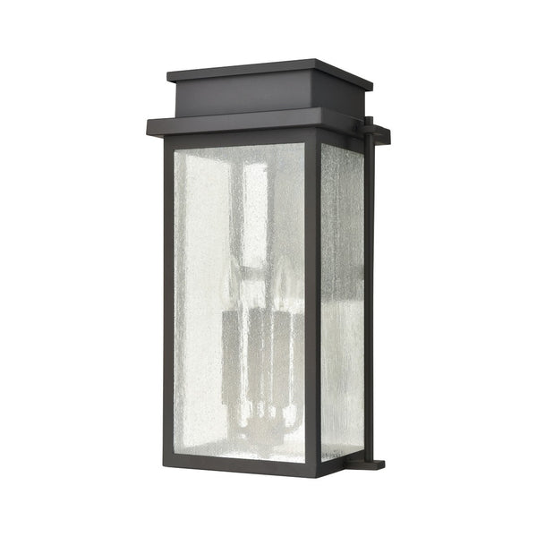 Atlas Braddock 17'' High 2-Light Outdoor Sconce - Elegant Urban Design with Warm Seeded Glass Illumination Architectural Bronze 12'' OL11293-BZ