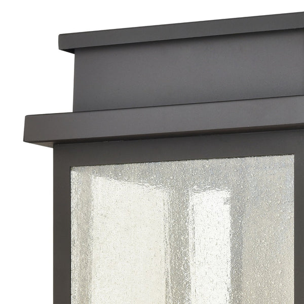 Atlas Braddock 17'' High 2-Light Outdoor Sconce - Elegant Urban Design with Warm Seeded Glass Illumination Architectural Bronze 12'' OL11293-BZ