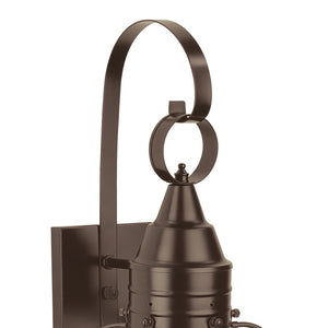 Atlas Classic Outdoor Wall Sconce - Timeless Onion Glass Lantern with Weather-Resistant Brass Cage Design Bronze 9'' OL11295-BZ