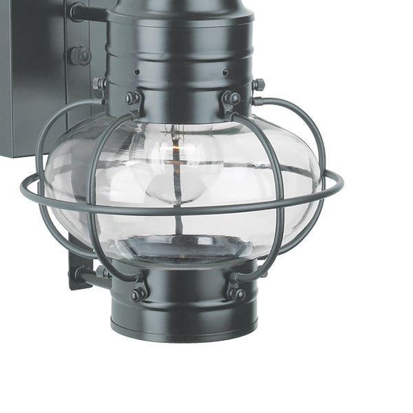 Atlas Classic Onion Outdoor Sconce 16" High - Elegant Gun Metal 1-Light Fixture for Coastal Charm & Durability OL11295-GY1