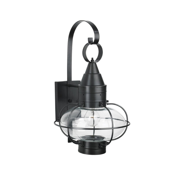 Atlas Classic Onion 18.5'' High Outdoor Sconce - Timeless Black Lantern with Brass Cage for Coastal Charm OL11296-BK1