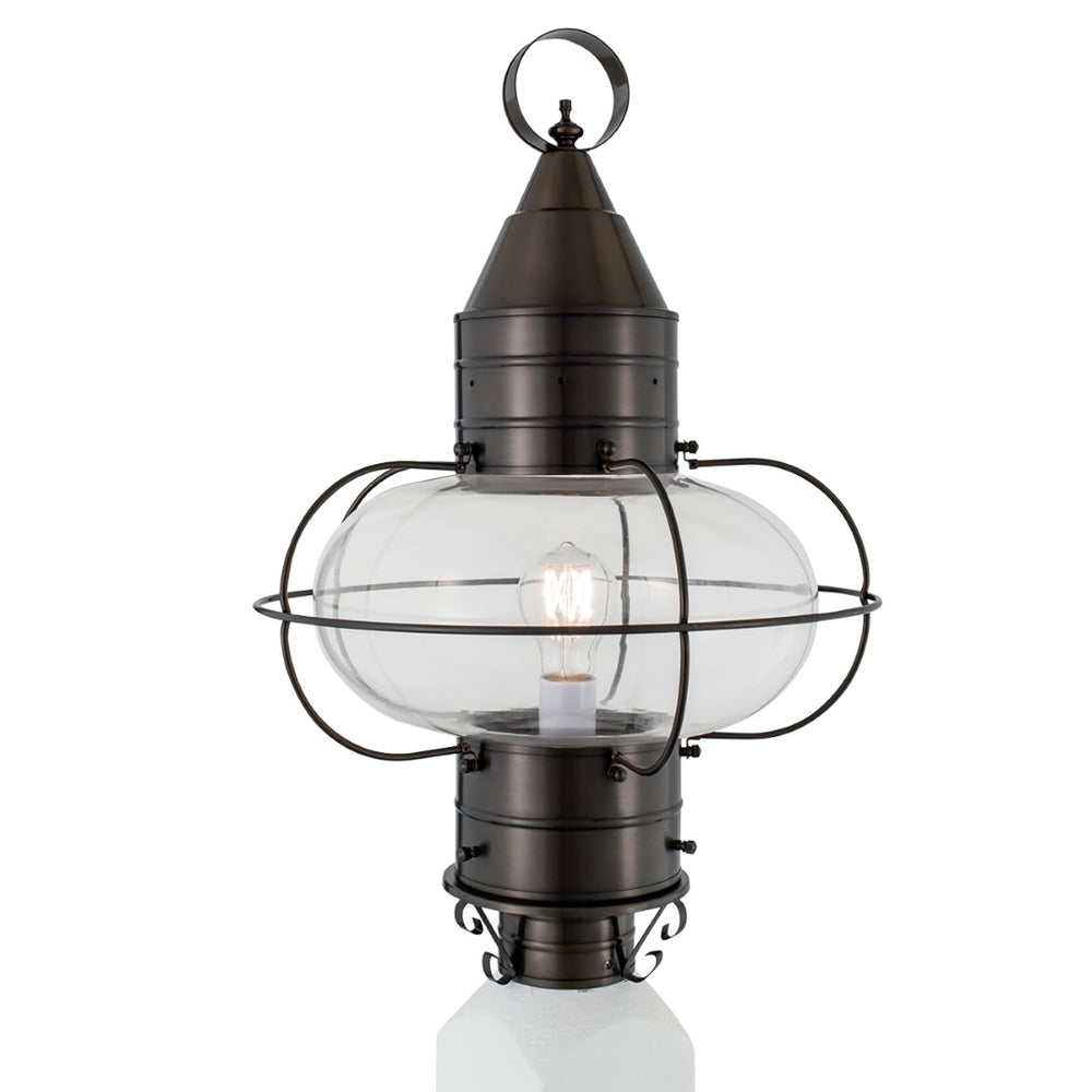 Atlas Classic Onion 1-Light Outdoor Post Light - Timeless Coastal Design with Vintage Charm and Durability Bronze 14.5'' OL11297-BZ