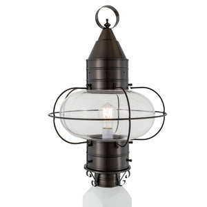 Atlas Classic Onion 1-Light Outdoor Post Light - Timeless Coastal Design with Vintage Charm and Durability Bronze 14.5'' OL11297-BZ