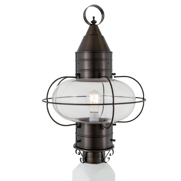 Atlas Classic Onion 1-Light Outdoor Post Light - Timeless Coastal Design with Vintage Charm and Durability Bronze 14.5'' OL11297-BZ