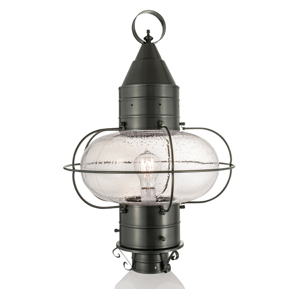 Atlas Classic Onion 1-Light Outdoor Post Light – Timeless Gunmetal Design for Coastal Charm & Durability OL11297-GY2