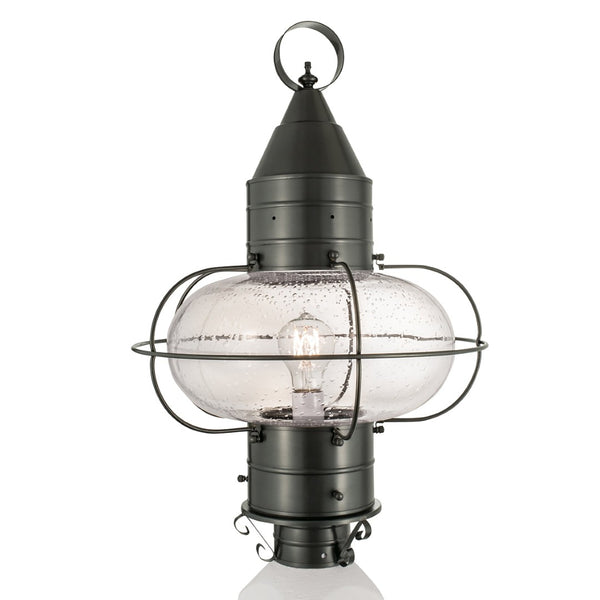 Atlas Classic Onion 1-Light Outdoor Post Light – Timeless Gunmetal Design for Coastal Charm & Durability OL11297-GY2