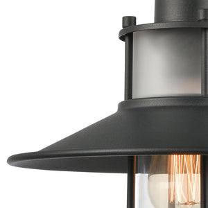 Atlas Coastal Farm 1-Light Outdoor Sconce - Rustic Charm with Industrial Style for Patios and Porches Charcoal 10'' OL11299-BK