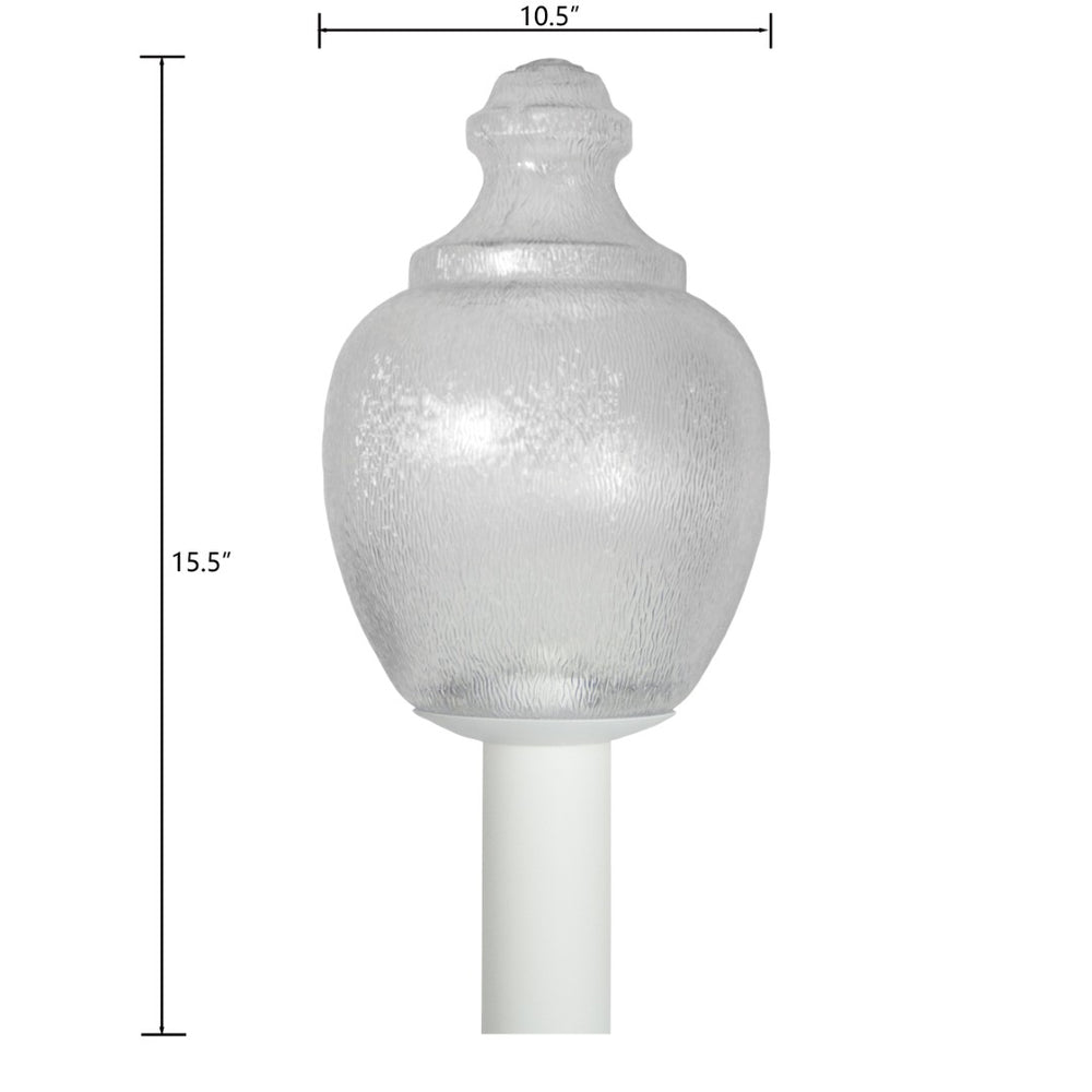 Atlas Etch 15.5'' High 1-Light Outdoor Post Light - Modern White Design for Elegant Pathway Illumination OL11303-WH