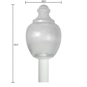Atlas Etch 15.5'' High 1-Light Outdoor Post Light - Modern White Design for Elegant Pathway Illumination OL11303-WH