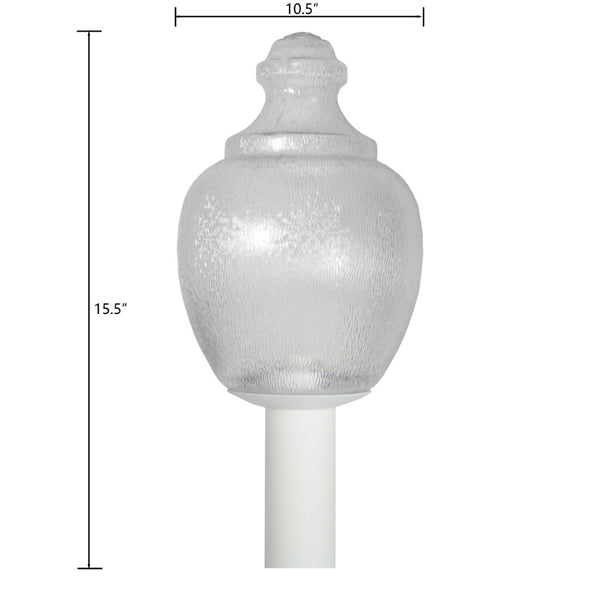 Atlas Etch 15.5'' High 1-Light Outdoor Post Light - Modern White Design for Elegant Pathway Illumination OL11303-WH