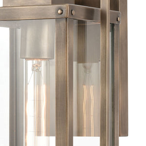 Atlas Crested Butte 14-Inch High Outdoor Sconce - Timeless Mission-Style Lighting for Your Home Exterior Vintage Brass 7'' OL11304-BS