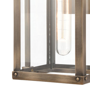 Atlas Crested Butte 14-Inch High Outdoor Sconce - Timeless Mission-Style Lighting for Your Home Exterior Vintage Brass 7'' OL11304-BS
