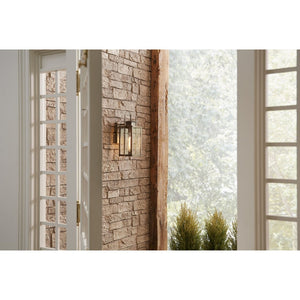 Atlas Crested Butte 14-Inch High Outdoor Sconce - Timeless Mission-Style Lighting for Your Home Exterior Vintage Brass 7'' OL11304-BS