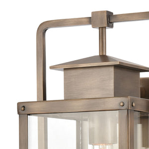 Atlas Crested Butte 14-Inch High Outdoor Sconce - Timeless Mission-Style Lighting for Your Home Exterior Vintage Brass 8'' OL11305-BS